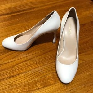 Nine West white heels size 9m